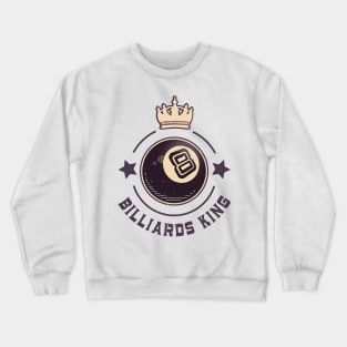 Billiards King 8-Ball Retro Snooker Crewneck Sweatshirt